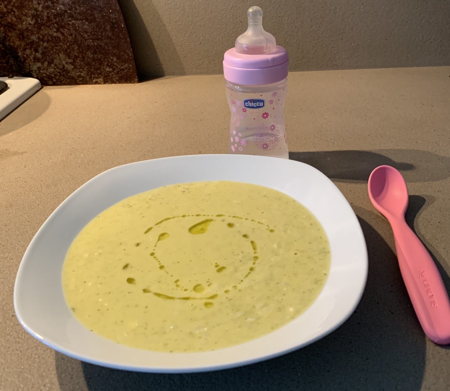 Vellutata di piselli con riso e patate